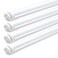 KALINA 2FT LED Tube Lights 8W 25W Fluorescent Bulb Replacement 5000K Daylight White Ballast Bypass Clear Cover Pack of 4