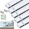 THMOOTHER 10Pack PreDrilled Countersunk Hole 33FT LED Strip U Channel Diffuser Hacksaw Easy Cut Tight and Flush Mounted Under Cabinet Tape Light Aluminum Low Profile with Screw and End caps 10