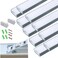 THMOOTHER 10Pack PreDrilled Countersunk Hole 33FT LED Strip U Channel Diffuser Hacksaw Easy Cut Tight and Flush Mounted Under Cabinet Tape Light Aluminum Low Profile with Screw and End caps 10