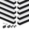 Muzata 10Pack 66FT2M PlusSize Spotless LED Channel Black LED Strip Diffuser Channel with Milky Frosted White Diffuser Cover U103 BW 2M