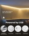 Aclorol COB LED Strip Lights for TV 5V USB Powered Warm White 656FT 320LedsM COB Flexible Light Strip TV Led Backlight for Bedroom Under Cabinet Kitchen DIY Lighting Project 3000K CRI85 2M