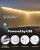 Aclorol COB LED Strip Lights for TV 5V USB Powered Warm White 656FT 320LedsM COB Flexible Light Strip TV Led Backlight for Bedroom Under Cabinet Kitchen DIY Lighting Project 3000K CRI85 2M