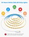 Aclorol COB LED Strip Lights for TV 5V USB Powered Warm White 656FT 320LedsM COB Flexible Light Strip TV Led Backlight for Bedroom Under Cabinet Kitchen DIY Lighting Project 3000K CRI85 2M