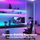 ATHONO Led Lights for Bedroom 100FT Smart ICRGB Music Sync Color Changing Strip Lights 24Key RemoteApp Control Light Strip for BedHeadUnderbedCeilingBackground Wall2Rolls of 50FT