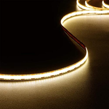 dephen 5V USB LED Light Strip 49ft 480LEDs Warm White Dotless COB String Flexible and Cuttable Rope Lighting CRI 90 Self Adhesive Tape for TV Backlight Cabinet Bedroom Mirror DIY