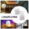 GIDERWEL RGBWW 6 Pins LED Strip Connectors L Shape6 Pack LED Strip Light 12mm Right Angle Corner Solderless Connector LED Connection for Lightstrip Plus V3RGBCCT LED Strips
