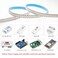 LOAMLIN WS2812B IC RGB 5050SMD ECO Individual Addressable LED Strip Light 32FT 144LEDm Flexible Full Color IP30 DC5V White PCB for DIY Project No Power Adapter or Controller