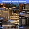 LUXJET Rechargeable Motion Sensor Wardrobe Light 33ft Flexible LED Strip with 30LED PIR and Light Sensor Warm White Night Light for Bedroom Kitchen Wall Closet Cabinet