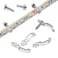 MMSD 100 Pack LED Strip Light mounting Bracket LED Tape clamp with 102 Screws Suit for 10mm Wide IP65 Waterproof Strip Light