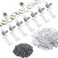 Mudder 300 Pieces Strip Light Mounting Brackets LED Strips Lights Clips One Side Fixing Clips with Screws for Fixing 10 mm Wide 35285050 LED Light StripTransparent