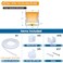 Muzata 165FT5M Silicone LED Channel IP67 Waterproof and Dustproof Flexible Bendable Spotless Diffuser Channel fit Neon LED Strips Width up to 11MM USC4 5M