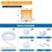 Muzata 165FT5M Silicone LED Channel IP67 Waterproof and Dustproof Flexible Bendable Spotless Diffuser Channel fit Neon LED Strips Width up to 11MM USC4 5M