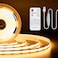 PAUTIX 5V USB COB LED Strip Light 656ft2m 1200lm Dimmable 640LEDs 2700K Warm White CRI90 with RF Remote TV BacklightFlexible Under Cabinet Tape Light for BedroomKitchenHome DIY Lighting