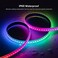 SEZO WS2812B LED Strip Light 33FT1M 144LEDsm Individually Addressable Programmable 5050SMD Digital RGB Alloy Wires Flexible Dream Color IP65 Waterproof PCB White DC5V