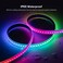 SEZO WS2812B LED Strip Light 33FT1M 144LEDsm Individually Addressable Programmable 5050SMD Digital RGB Alloy Wires Flexible Dream Color IP65 Waterproof PCB White DC5V