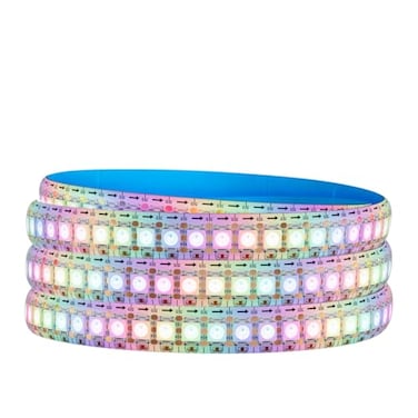 SEZO WS2812B LED Strip Light 33FT1M 144LEDsm Individually Addressable Programmable 5050SMD Digital RGB Alloy Wires Flexible Dream Color IP65 Waterproof PCB White DC5V