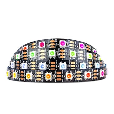 SEZO WS2812B LED Strip Light 33FT1M 60LEDsm Individually Addressable Programmable 5050SMD Digital RGB Alloy Wires Flexible Dream Color IP30 NonWaterproof PCB Black DC5V