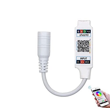 TOPXCDZ Mini RGB Bluetooth Controller DC 5V 12V 24V Music BT Smart APP Controller Light Strip Control for RGB LED Strip Mini DC Bluetooth White