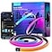 Govee RGBIC Gaming Lights 10ft Neon Rope Lights Soft Lighting for Gaming Desks LED Strip Lights Syncing with Razer Chroma Support Cutting Smart App Control Music Sync Adapter Only 24G WiFi