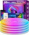 AILBTON 20Ft Neon Rope LightsFlexible Led Rope Lights Control with AppRemoteMultiple Modes Music Sync Gaming RGB Led Neon Lights for Bedroom Outdoor
