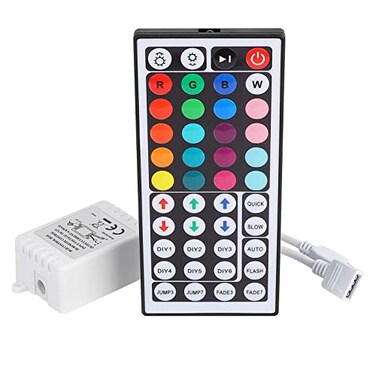 SUPERNIGHT RGB LED Light Strip Remote Controller Dimmer for RGB LED Strip Lights Wireless IR Remote Controller for SMD 5050 3528 Rope Lights 44 Keys