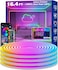 RCUICA 164FT LED Neon Rope Lights Waterproof with Smart App Control RemoteDIY Scene ModesMusic Sync hronizationEaves Lights for Garden DecorDeckChristmas