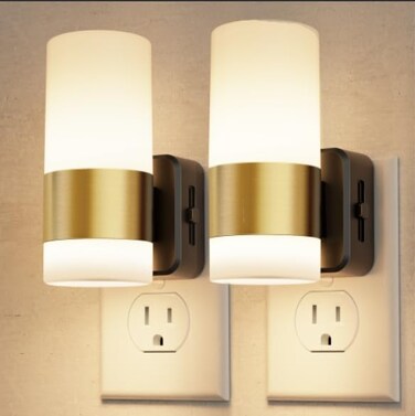 L LOHAS LED Dimmable Night Light 2 Pack Dusk to Dawn Sensor Support 0100 Lumen Brightness Ajdustable 3000K Soft White