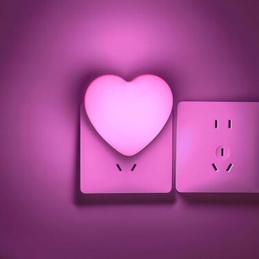 INZU Night Lights Plug into Wall LED Night Light for Kids Cute Nightlight with Auto Dusk to Dawn Sensor LED Nightlight with Soft Warm Light for Bedroom Nursery Bathroom Hallway Pink