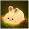 Icotoibabie Squishy Bunny Night Light for Kids Cute Big Face Rabbit Silicone Lamp with Timer Dimmable 3 Brightness Easter Nursery Nightlight Portable Bedside Touch Lamp for Nightstand Bedroom Living R