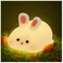 Icotoibabie Squishy Bunny Night Light for Kids Cute Big Face Rabbit Silicone Lamp with Timer Dimmable 3 Brightness Easter Nursery Nightlight Portable Bedside Touch Lamp for Nightstand Bedroom Living R