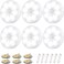 Electight 6 Pack Motion Sensor Light Indoor 8 LEDs Night Light USB Rechargeable 400 mAh Battery 3 Light Modes Cordless Magnetic Sticker Nightlight for Stair Closet Hallway 6000K Cold White