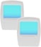 AMERELLE Amerelle AlwaysOn Blue Night Light 2 Pack 71282 Plug In LED Night Lights Soft Night Light with Cool Blue Glow An Ideal Bathroom Toilet Night Light or Nursery Night Light