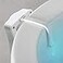 BSASHF Color Changing Toilet Night Light Motion Sensor LED UV Activated Smart Light Commode Night Lamp 8 Color 1 Pack