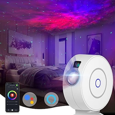 CHIGIH Smart Galaxy Projector LED Starry Sky Night Light Star Projector Nebula Ceiling Night Light App Voice Controlled Northern Lights Projector for Room Bedroom Parties Decor Birthday Gifts