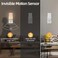 Dawnrise Night Lights Plug into Wall Invisible Motion Sensor Night Light Soft Warm or Cool White Selectable Brightness Adjustable LED Night Lights for Bedroom Bathroom Stairs Hallway 2PK