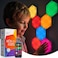 Emberela HEXlights Sensory Lights for Kids 7pk Touch Hexagon Lights Remote Controlled AutismFriendly Tap Tap Wall LED Panels for Sensory Room Table Stand Included