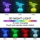 i-CHONY iCHONY Dinosaur Night Light 3D Illusion Lamp 16 Colors