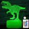 i-CHONY iCHONY Dinosaur Night Light 3D Illusion Lamp 16 Colors