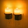 JandCase Flameless Candle Night Light 2 Pack Night Lights Plug into Wall 2000K Amber 0100LM Dimmable Nightlight Dusk to Dawn Sensor Light for Dinning Room Living Room Bathroom Hallway