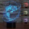 Jinnwell 3D Fishing Fish Night Light Lamp Illusion Night Light 7 Color Changing Touch Switch Table Desk Decoration Lamps Gift Acrylic Flat ABS Base USB Cable Toy
