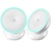 Kathfly 2 Pieces Motion Sensor Night Lights LED Cordless Puck Small Wall Lights with Rotating Base for Cruise Cabin Hallway Bedroom Kitchen Closet Stairway WhiteBattery Operated