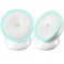 Kathfly 2 Pieces Motion Sensor Night Lights LED Cordless Puck Small Wall Lights with Rotating Base for Cruise Cabin Hallway Bedroom Kitchen Closet Stairway WhiteBattery Operated