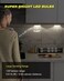 Pluralla Motion Sensor Night Light Indoor Rechargeable Small Led Closet Light Wireless Activated Sensored Smart Cabinet Lights for Under Cabinet Hallway Stairway KitchenWarm White 3Pack