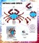 Puzzled Glass Art Night Light Plug in Decorative Socket Lamp Manual On Off Portable Lights for Stairway Bedroom Bathroom Nursery Home Accessory Kitchen Decor Crab