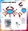 Puzzled Glass Art Night Light Plug in Decorative Socket Lamp Manual On Off Portable Lights for Stairway Bedroom Bathroom Nursery Home Accessory Kitchen Decor Crab