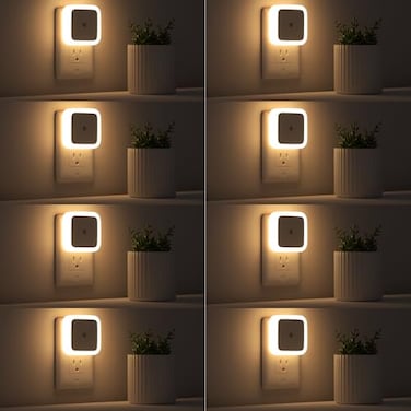 Sujeet Night Light Night Lights Plug into Wall 8Pack Nightlight Plug in Night Light Dusk to Dawn Night Lamp Led Warm White