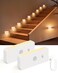 Yiliaw Motion Sensor Night Lights Indoor Rechargeable StickOn Stair Lights with Wireless Magnetic Mount Adjustable Brightness 3 Color Temps for Hallway Stairway Bathroom Closet 2Pack