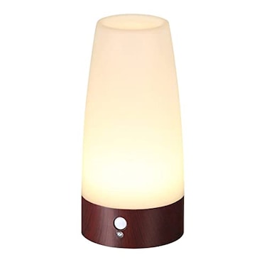 ZEEFO Retro LED Night Light PIR Motion Sensor LightActivated Step Lighting LampsIndoorOutdoor Battery Operated Lamp Sensitive Portable Moving Table Lamp for Kids RoomHallwayRound Shape