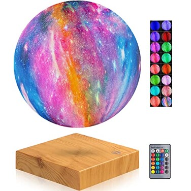 VGAzer Galaxy Levitating Globe Moon Lamp16 Colors 3D Printed Levitation Moon Light