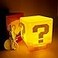 hopanrel Super Bros Question Block LampSquare LED Night Light with USB CableTable Lamp with Play Game Coin Sound EffectBedside Lamp Decor Toy Gift for Boy Girls